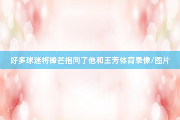 好多球迷将锋芒指向了他和王芳体育录像/图片