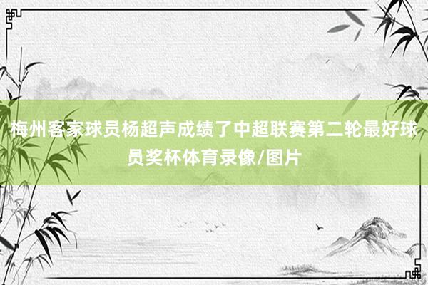 梅州客家球员杨超声成绩了中超联赛第二轮最好球员奖杯体育录像/图片