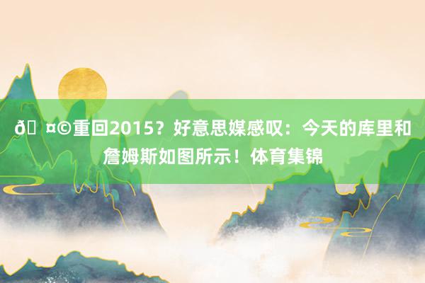 🤩重回2015？好意思媒感叹：今天的库里和詹姆斯如图所示！体育集锦