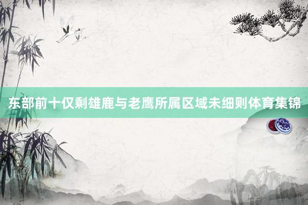 东部前十仅剩雄鹿与老鹰所属区域未细则体育集锦
