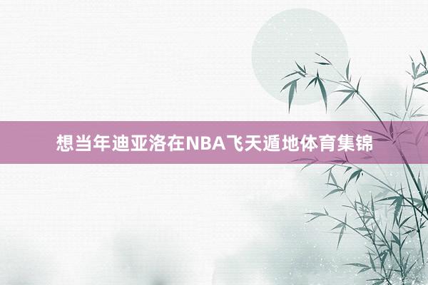想当年迪亚洛在NBA飞天遁地体育集锦