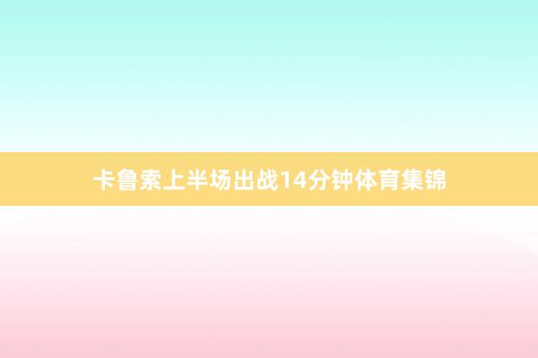卡鲁索上半场出战14分钟体育集锦