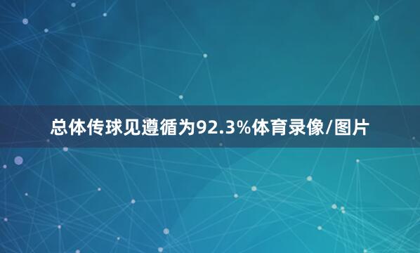 总体传球见遵循为92.3%体育录像/图片