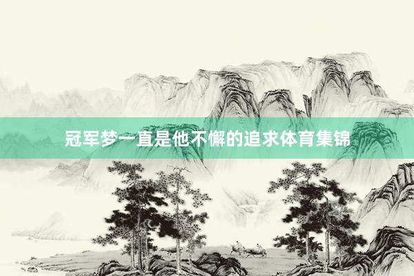 冠军梦一直是他不懈的追求体育集锦
