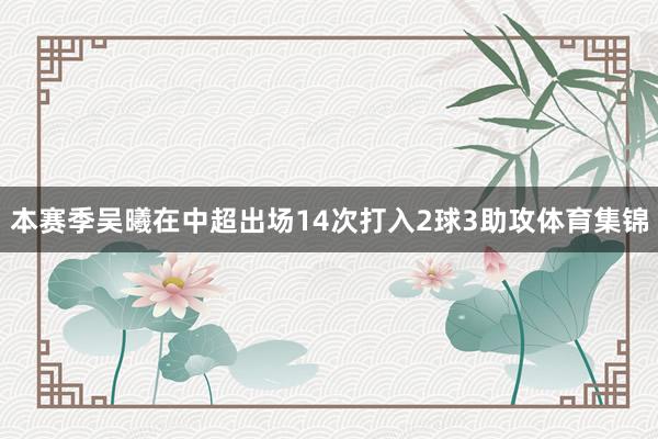 本赛季吴曦在中超出场14次打入2球3助攻体育集锦