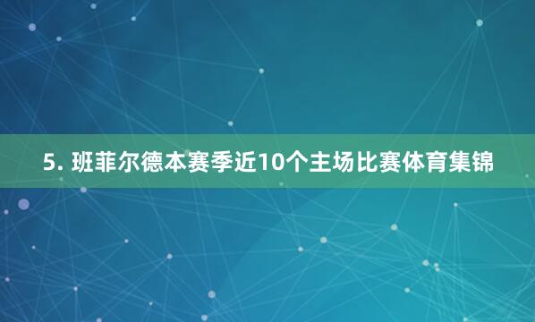 5. 班菲尔德本赛季近10个主场比赛体育集锦
