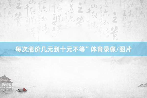 每次涨价几元到十元不等”体育录像/图片