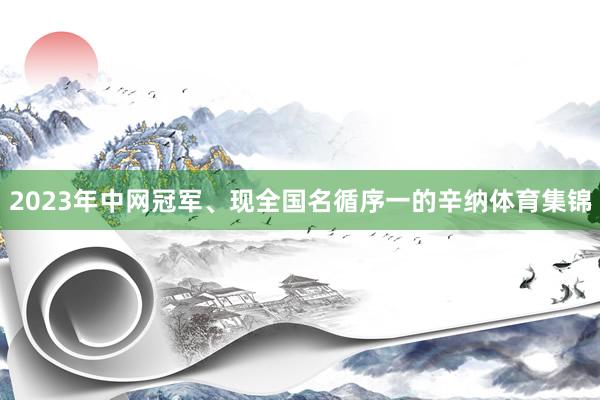 2023年中网冠军、现全国名循序一的辛纳体育集锦