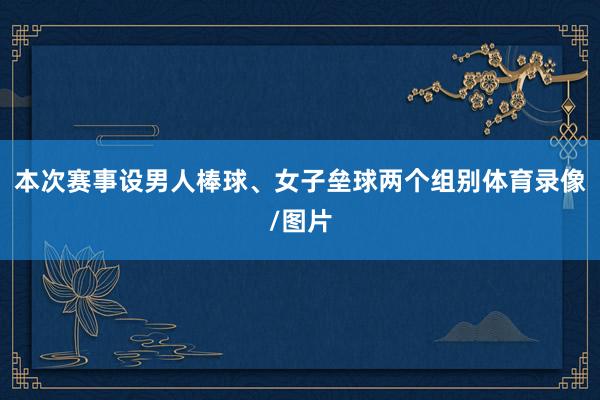 本次赛事设男人棒球、女子垒球两个组别体育录像/图片