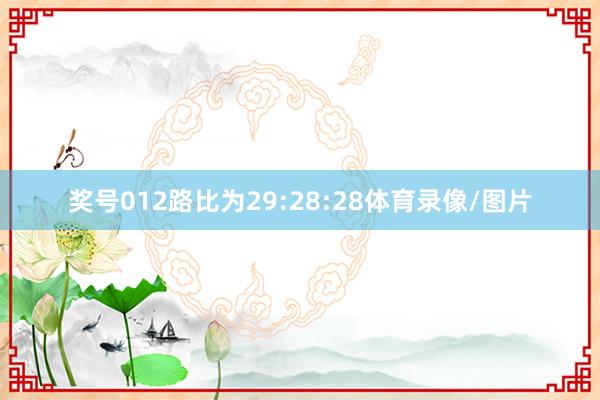 奖号012路比为29:28:28体育录像/图片