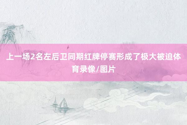 上一场2名左后卫同期红牌停赛形成了极大被迫体育录像/图片