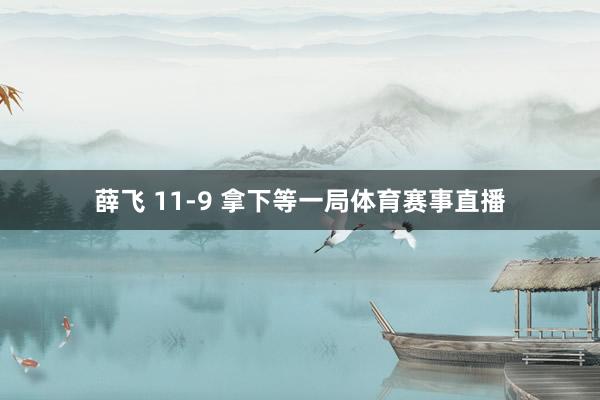 薛飞 11-9 拿下等一局体育赛事直播