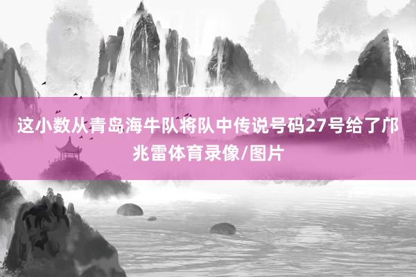 这小数从青岛海牛队将队中传说号码27号给了邝兆雷体育录像/图片
