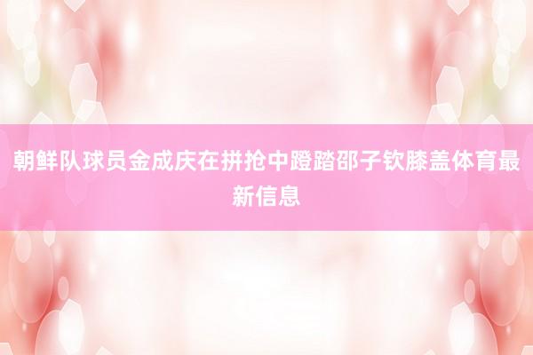 朝鲜队球员金成庆在拼抢中蹬踏邵子钦膝盖体育最新信息