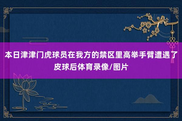 本日津津门虎球员在我方的禁区里高举手臂遭遇了皮球后体育录像/图片