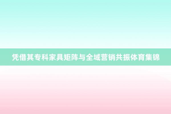 凭借其专科家具矩阵与全域营销共振体育集锦