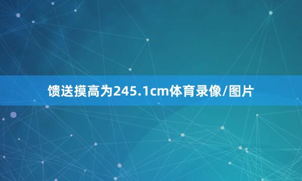馈送摸高为245.1cm体育录像/图片